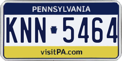 PA license plate KNN5464