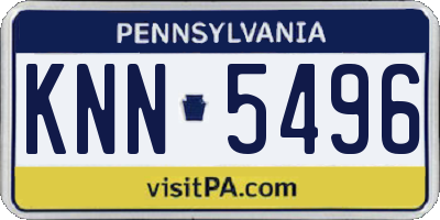 PA license plate KNN5496