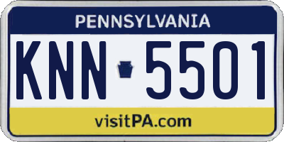 PA license plate KNN5501