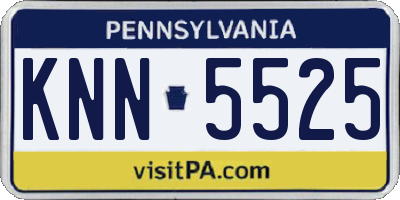 PA license plate KNN5525