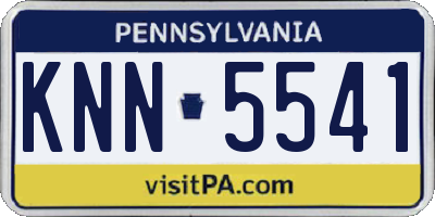 PA license plate KNN5541