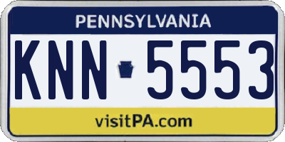 PA license plate KNN5553