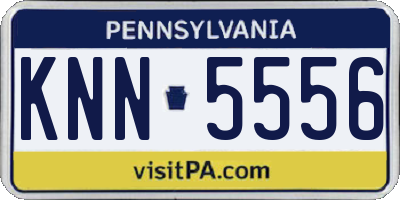 PA license plate KNN5556