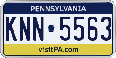 PA license plate KNN5563