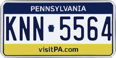 PA license plate KNN5564