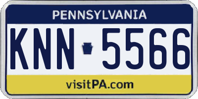 PA license plate KNN5566