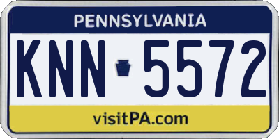 PA license plate KNN5572