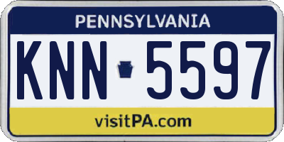 PA license plate KNN5597