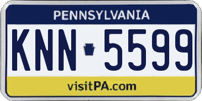 PA license plate KNN5599
