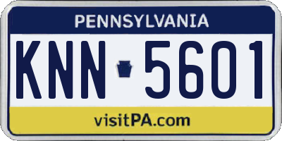PA license plate KNN5601