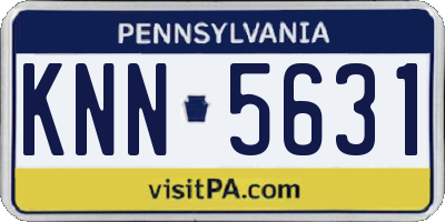 PA license plate KNN5631