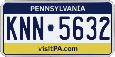 PA license plate KNN5632