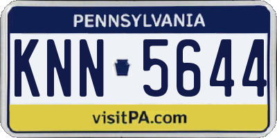 PA license plate KNN5644