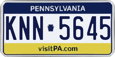 PA license plate KNN5645