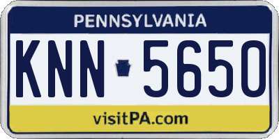 PA license plate KNN5650