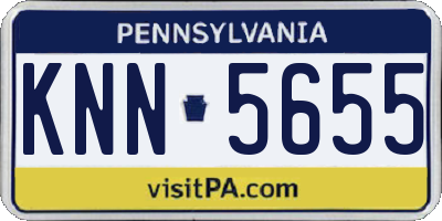 PA license plate KNN5655