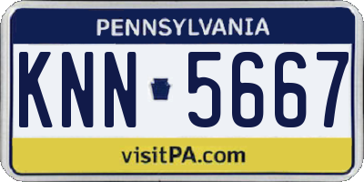 PA license plate KNN5667