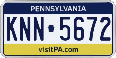 PA license plate KNN5672