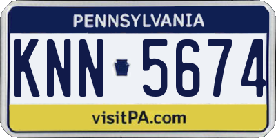 PA license plate KNN5674