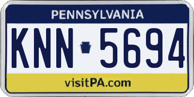 PA license plate KNN5694