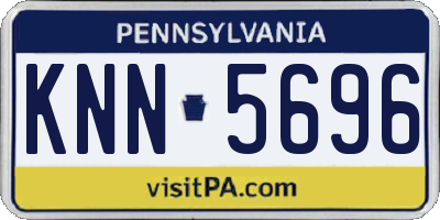 PA license plate KNN5696