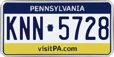 PA license plate KNN5728