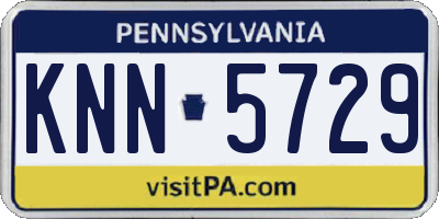 PA license plate KNN5729