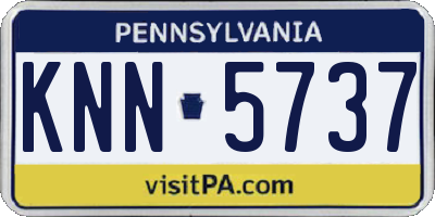 PA license plate KNN5737