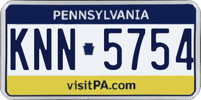 PA license plate KNN5754