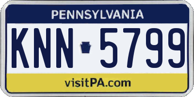 PA license plate KNN5799