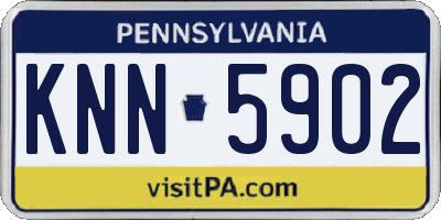 PA license plate KNN5902