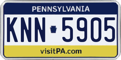 PA license plate KNN5905