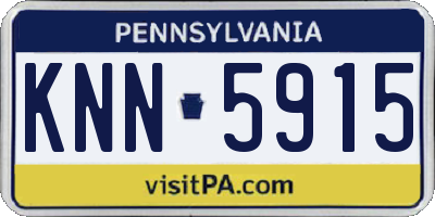 PA license plate KNN5915