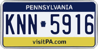 PA license plate KNN5916