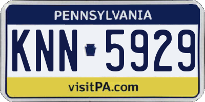 PA license plate KNN5929