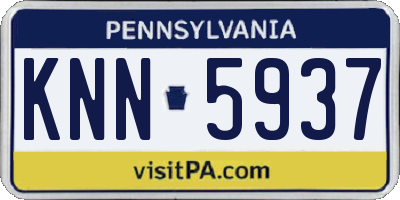 PA license plate KNN5937