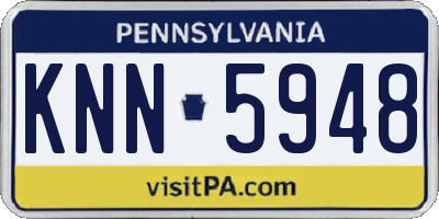 PA license plate KNN5948