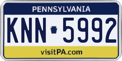 PA license plate KNN5992