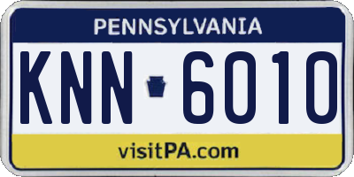PA license plate KNN6010