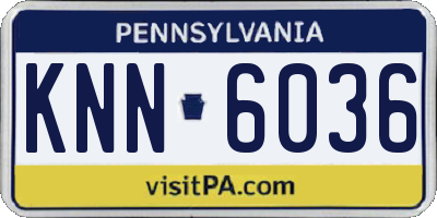 PA license plate KNN6036