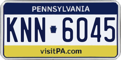 PA license plate KNN6045