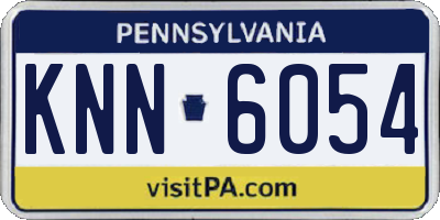 PA license plate KNN6054