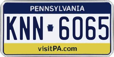 PA license plate KNN6065
