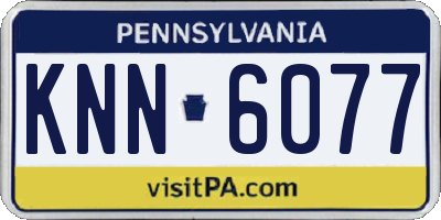 PA license plate KNN6077