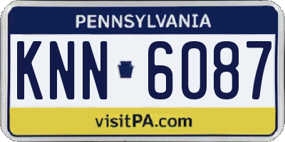 PA license plate KNN6087