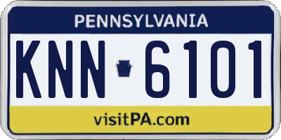 PA license plate KNN6101