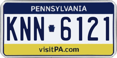 PA license plate KNN6121