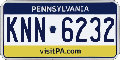 PA license plate KNN6232