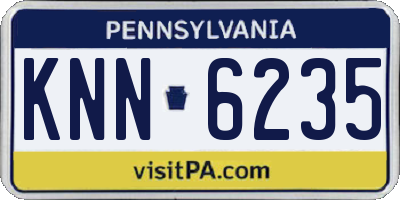 PA license plate KNN6235