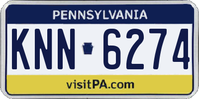 PA license plate KNN6274